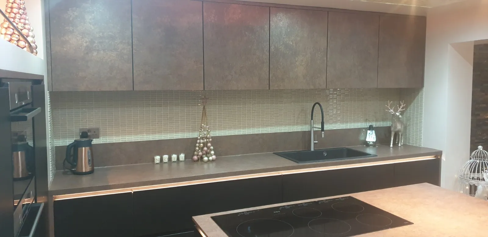 Matt Black Industrial Kitchen, Matt Handleless kitchen in Manchester